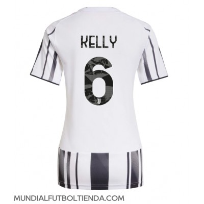 Camiseta Juventus Lloyd Kelly #6 Primera Equipación Replica 2025-26 para mujer mangas cortas Camiseta Juventus Lloyd Kelly #6 Primera Equipación Replica 2025-26 para mujer mangas cortas